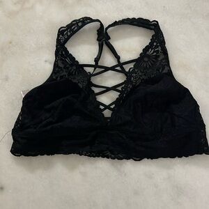 Black lace bralette